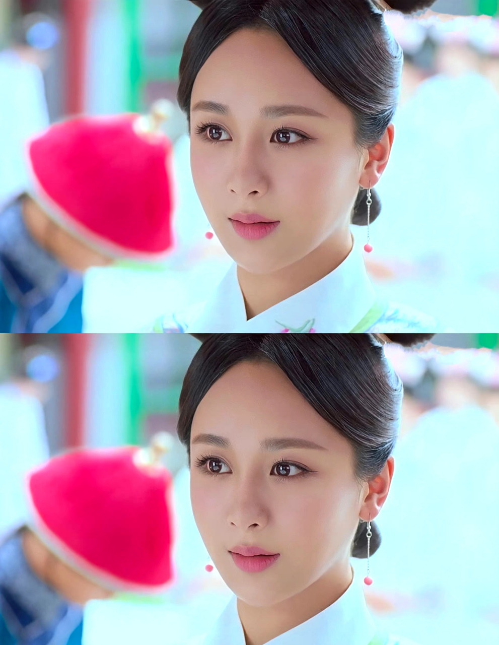 看了杨紫的旧照,才觉得眉毛对演员的影响挺大的,不过那时候流行那种