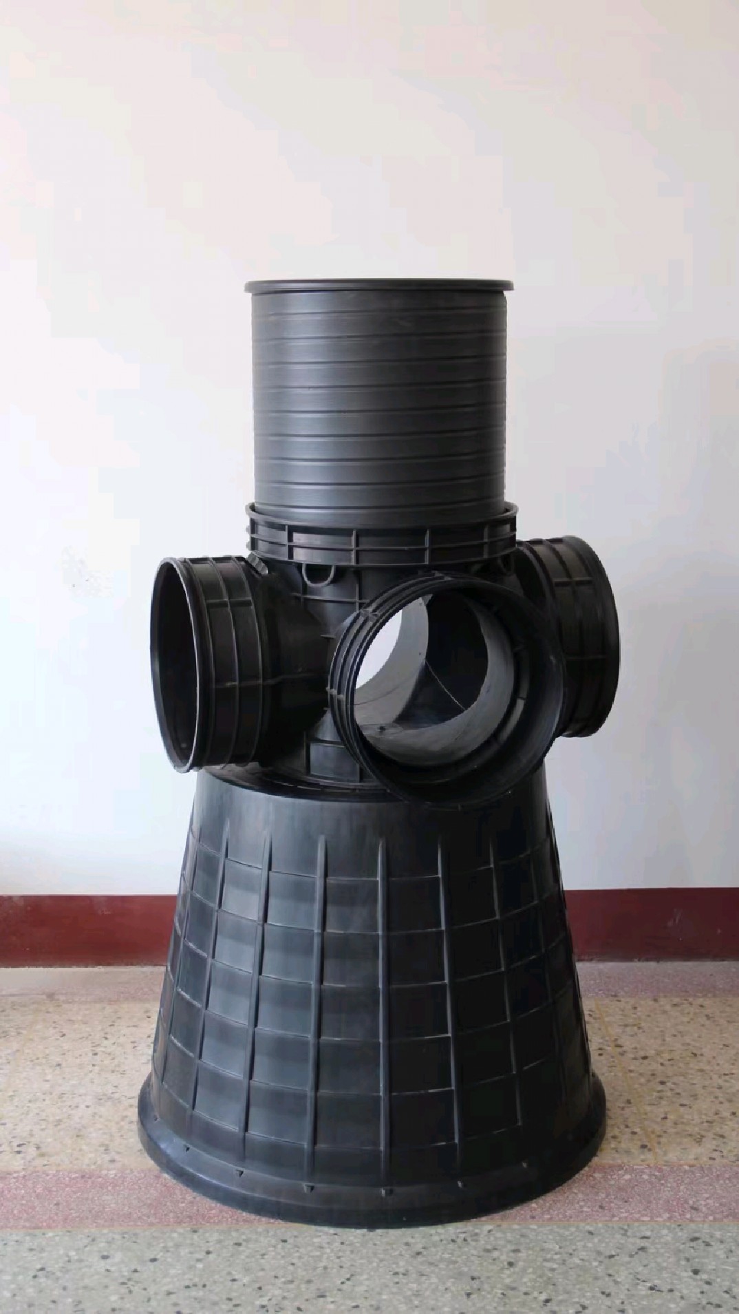 乡村振兴雨污分流成品塑料检查井hdpe双壁波纹管承插式中空缠绕管-度