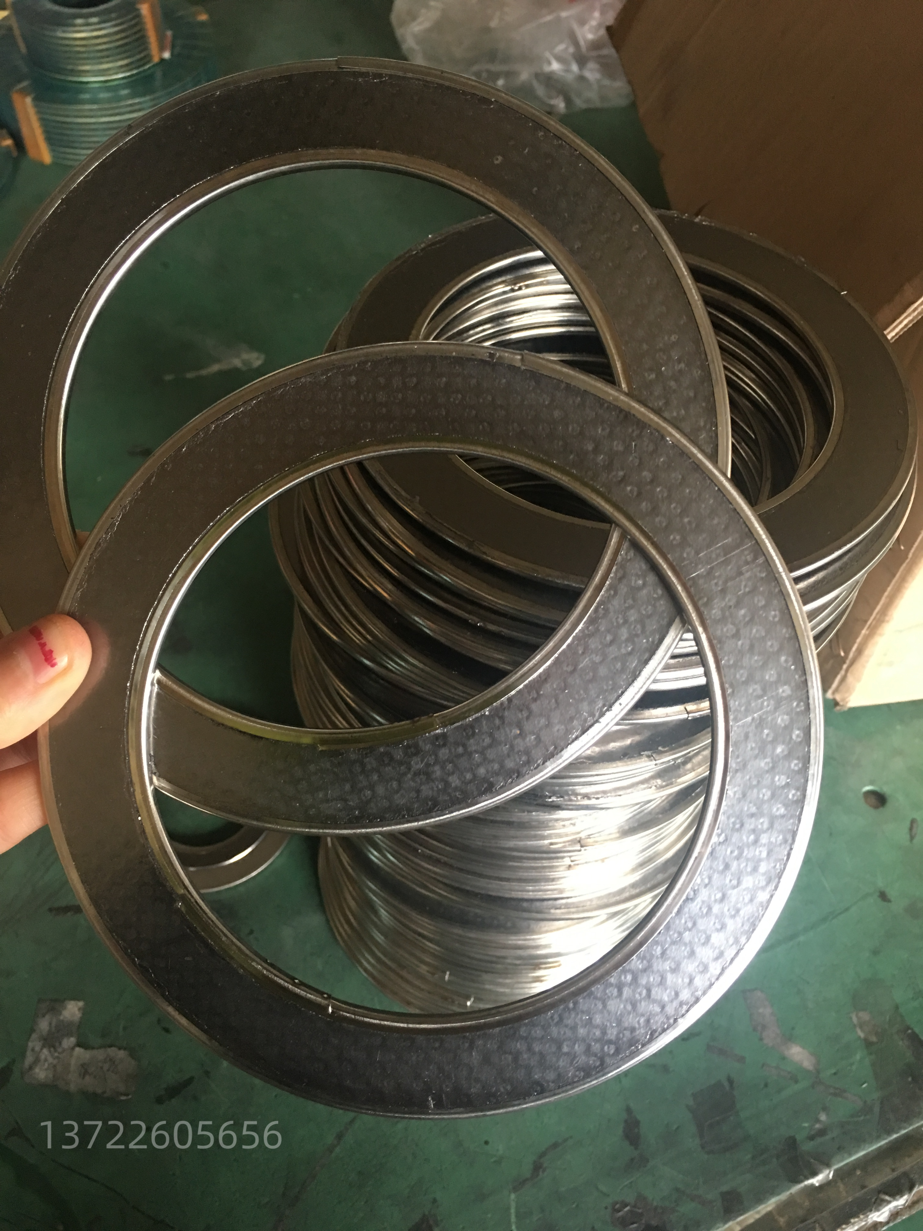 石墨垫片耐高温高压柔性石墨复合垫碳钢304不锈钢石墨增强垫高强