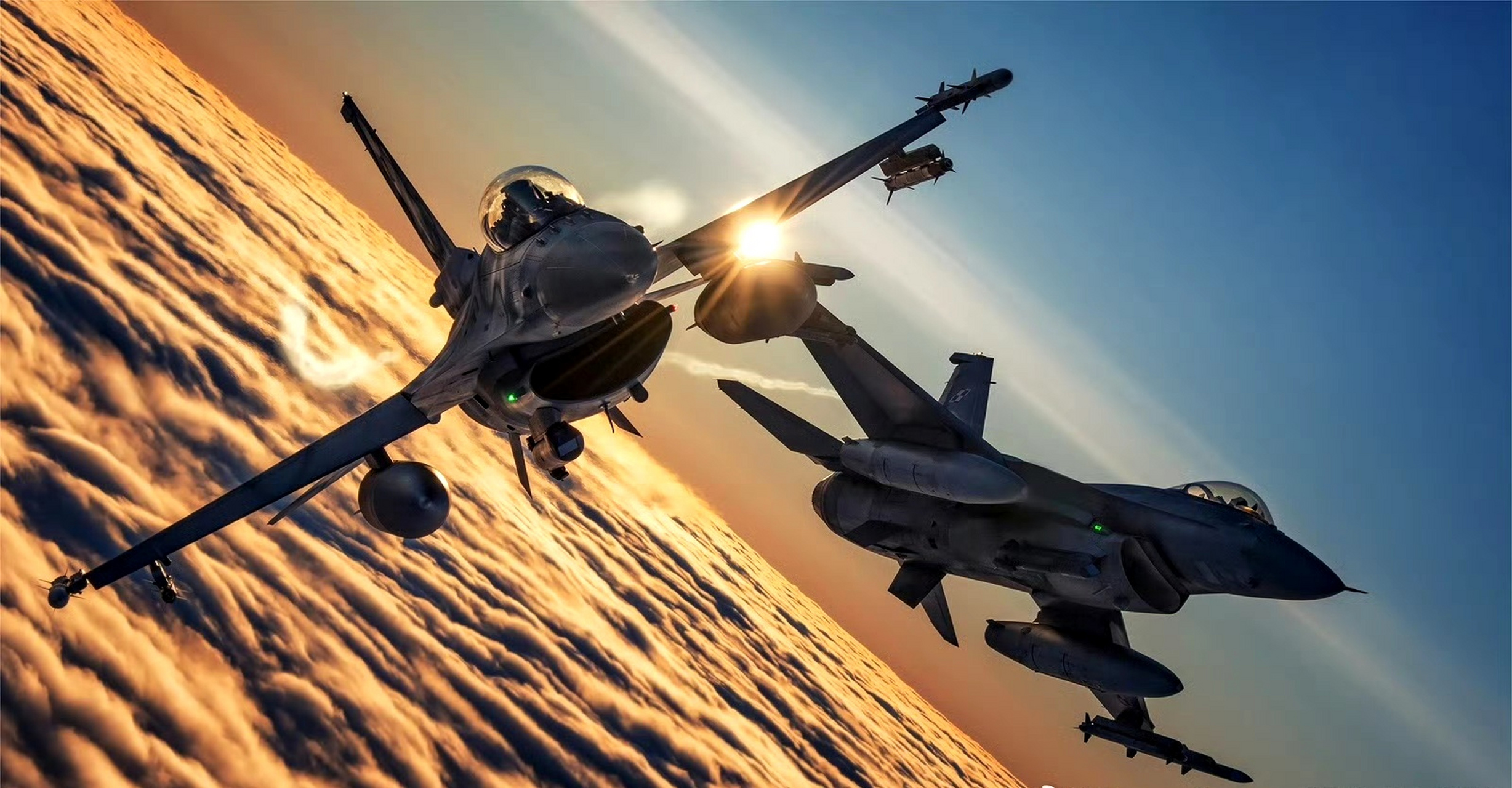 战机欣赏:摄影师hesja拍摄的一组战斗机照片,展现了f-16,米格-29以及