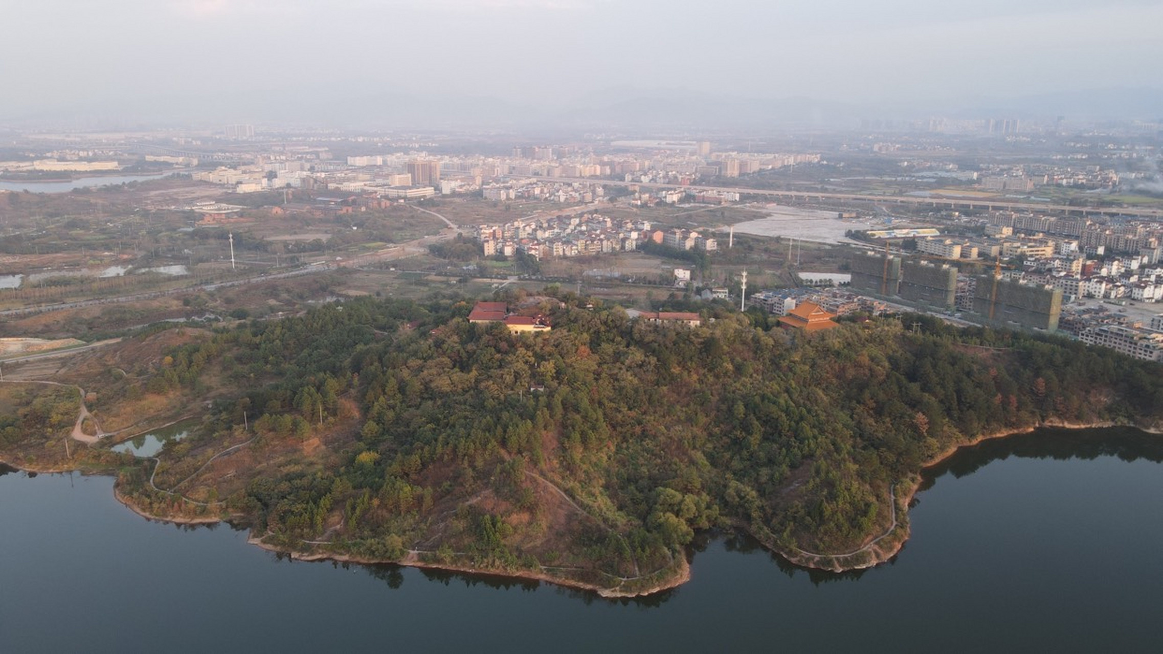 义乌铜山岩航拍摄影,家乡好风光