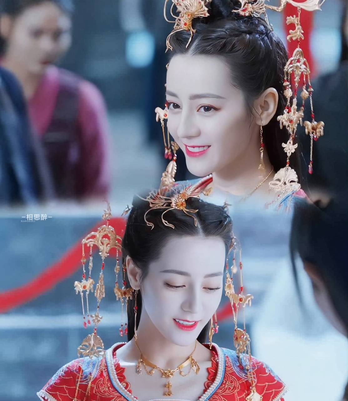 迪丽热巴在剧《安乐传》里的大婚造型,看的我两眼一黑,求求热巴的团队