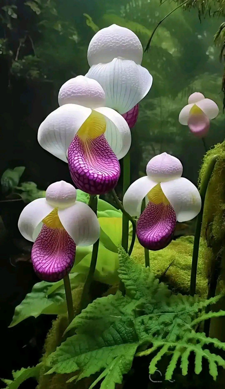 大自然的奇花异草:硬叶兜兰 硬叶兜兰叶片斑纹美丽,花直,花大而艳丽