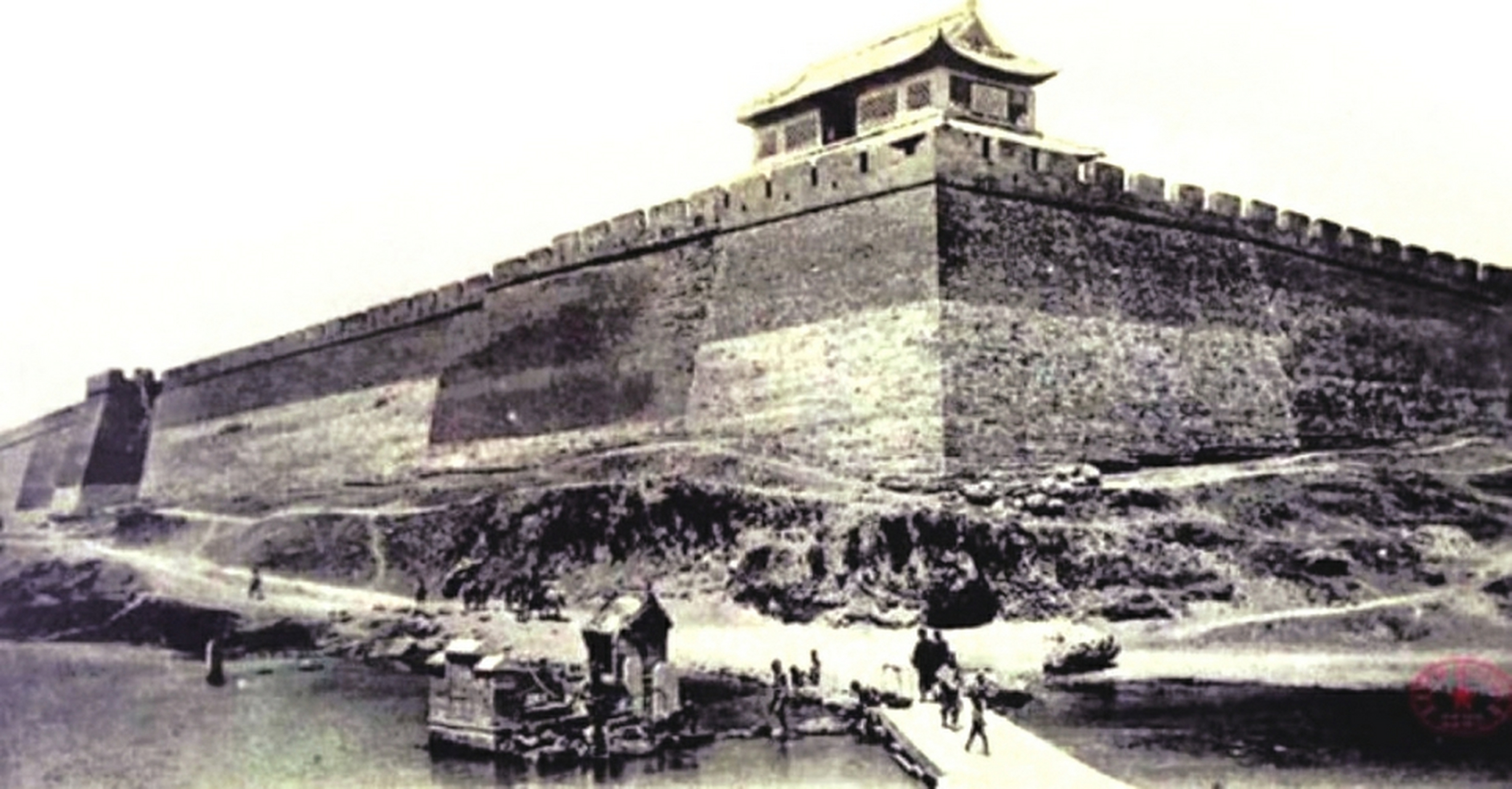 老照片   清末民初  山东济南的金山寺  曾经的"龙神庙"