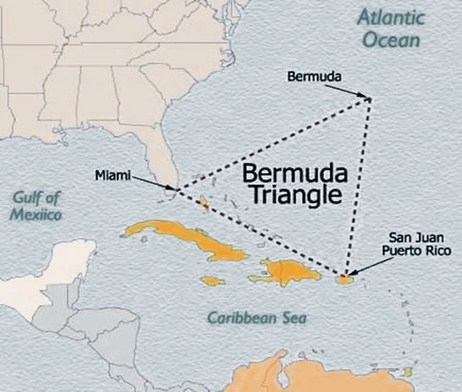 百慕大三角示意图