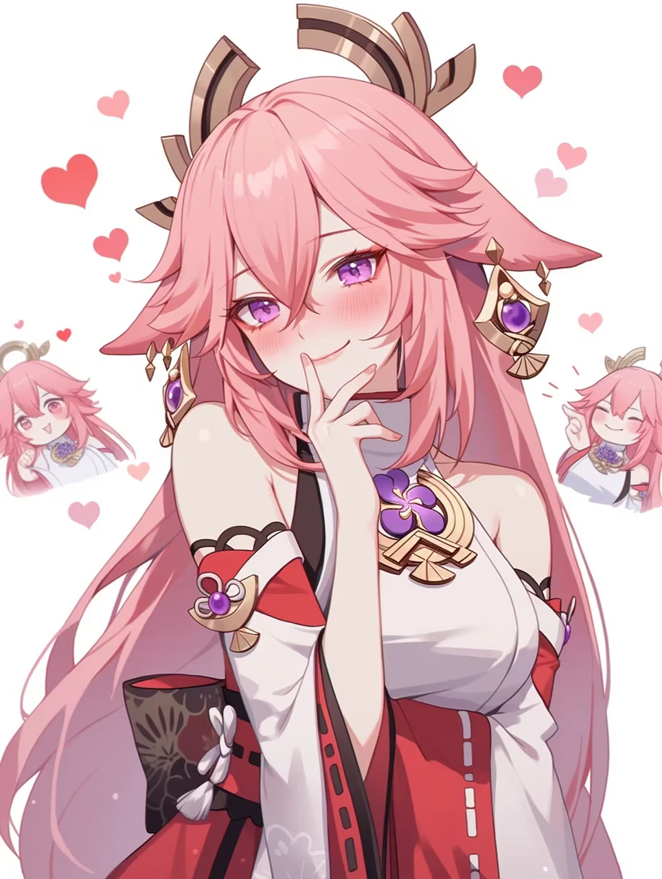 好可爱的八重神子 p站作者: tangrenlan  pixiv 图id:110104453