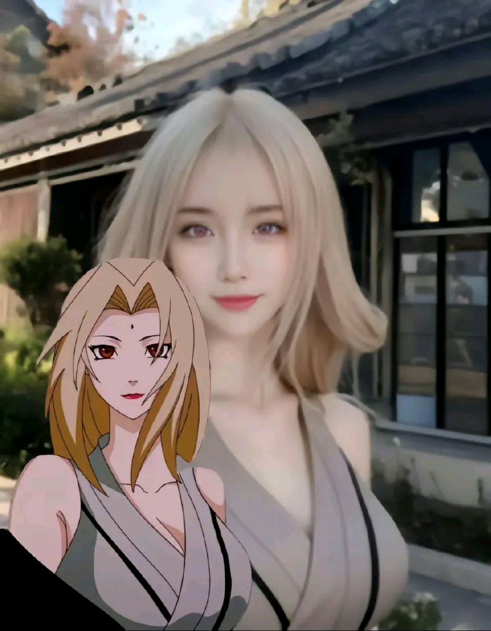 这个纲手大手的cos真不错,真正的青春永驻呢#漫画