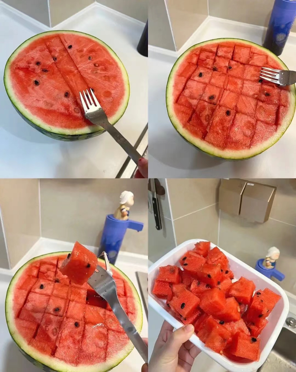 西瓜叉:说起夏天的标配,绝对是西瓜,尤其是抱着半个西瓜直接吃的那种