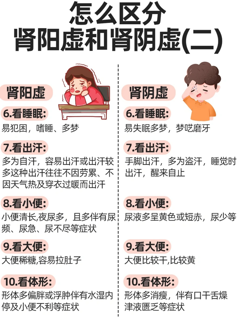 怎么区分肾阴虚和肾阳虚?