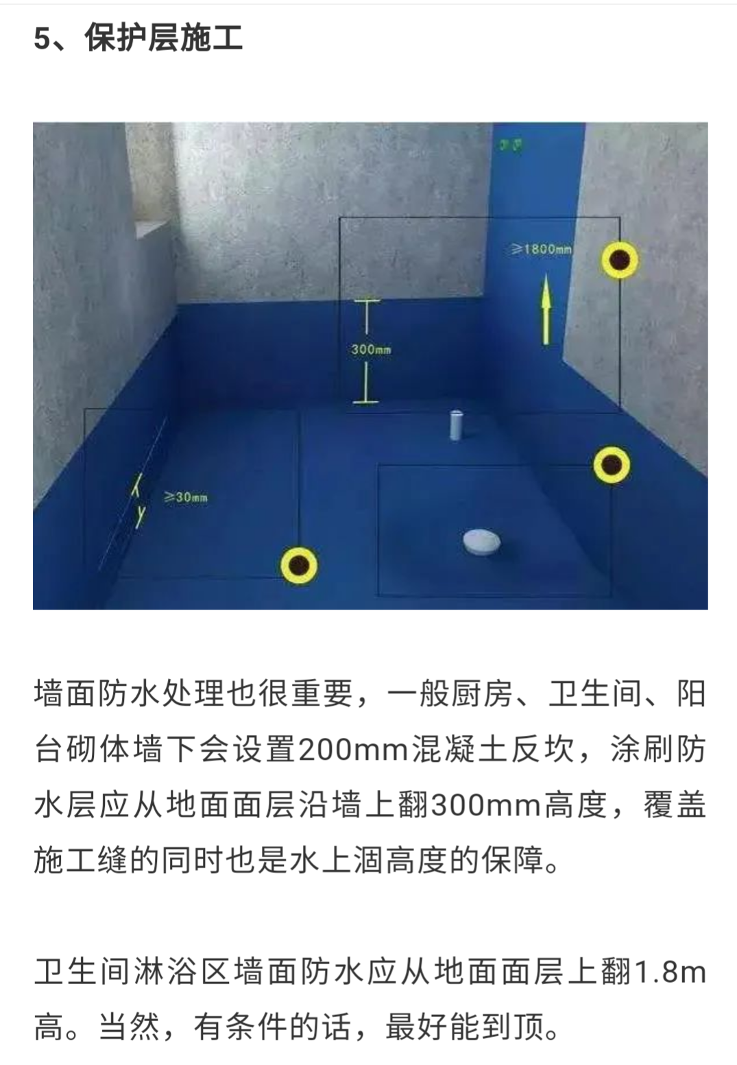 卫生间防水样板展示图图片
