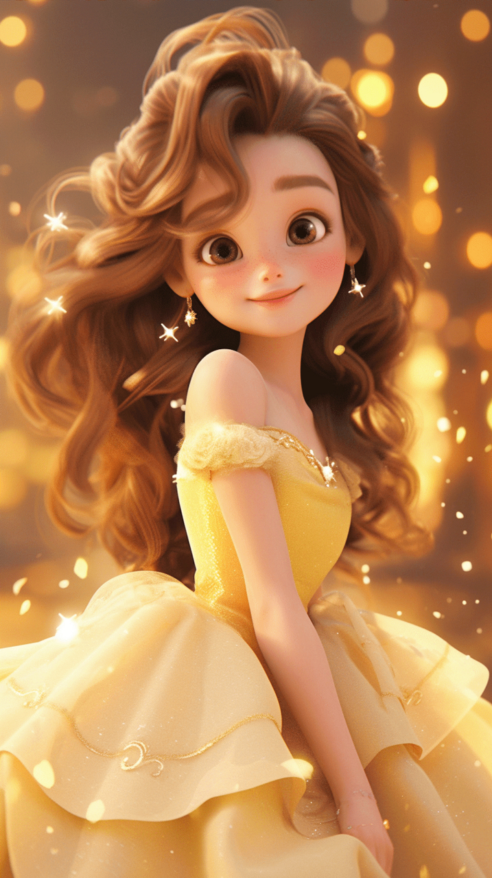 美女与野兽-漂亮可爱的贝儿公主.