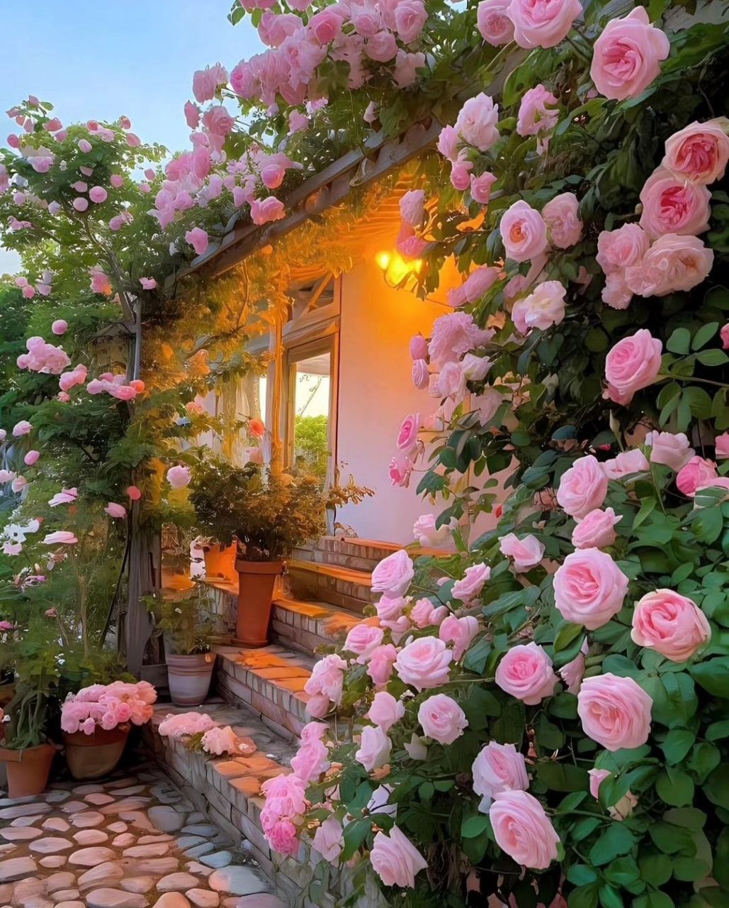 美丽的玫瑰小屋