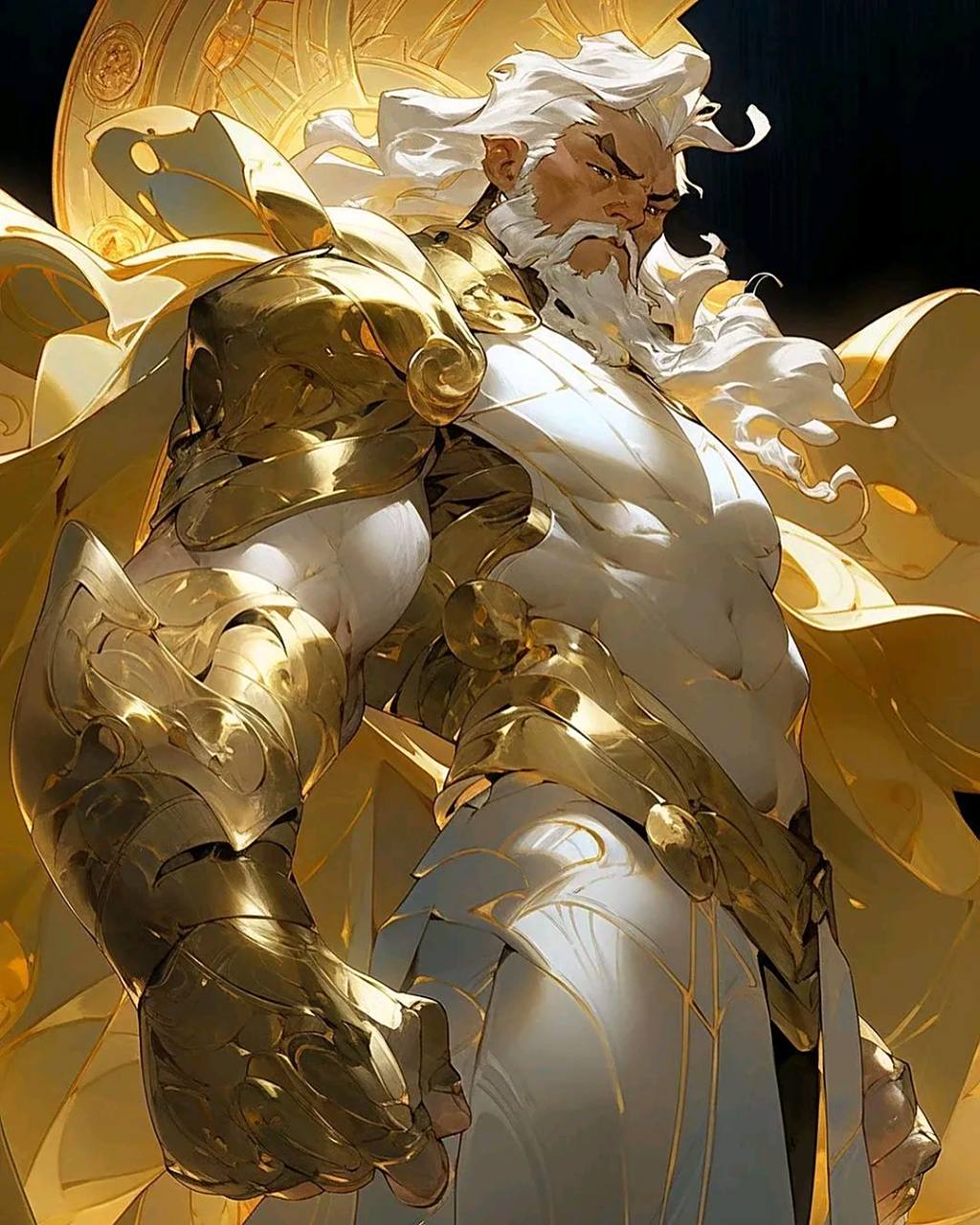 一组ai生成的天神宙斯和雷神索尔,相当的有气势.