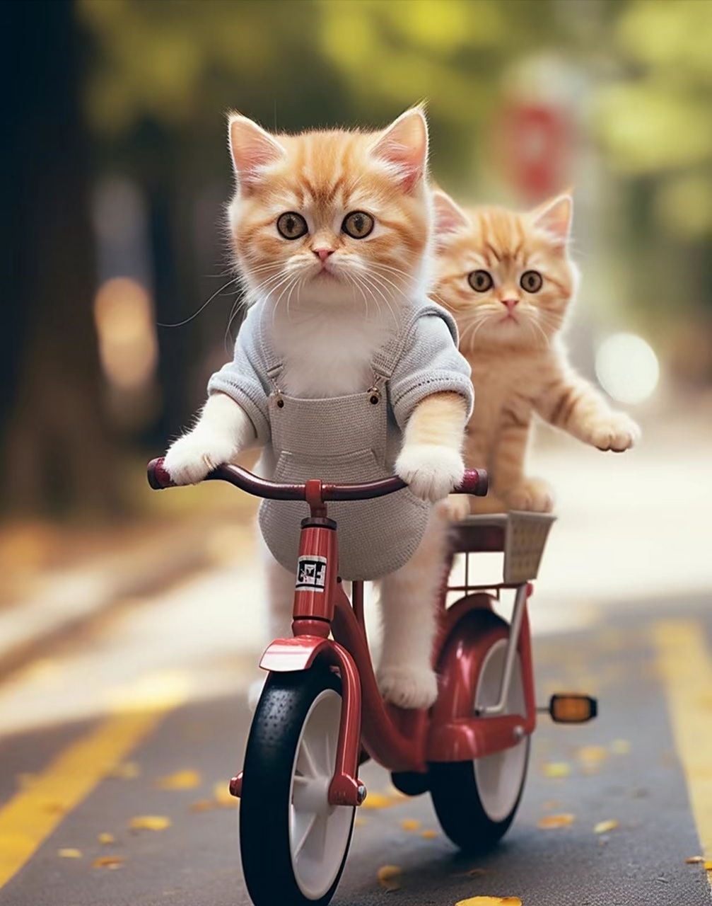 骑自行车的小猫咪#ai表白教师节