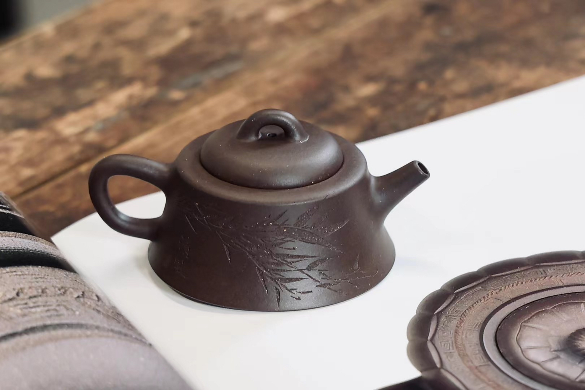 80cc小可爱    赵宣『鱼罩壶』#紫砂壶# #全手工