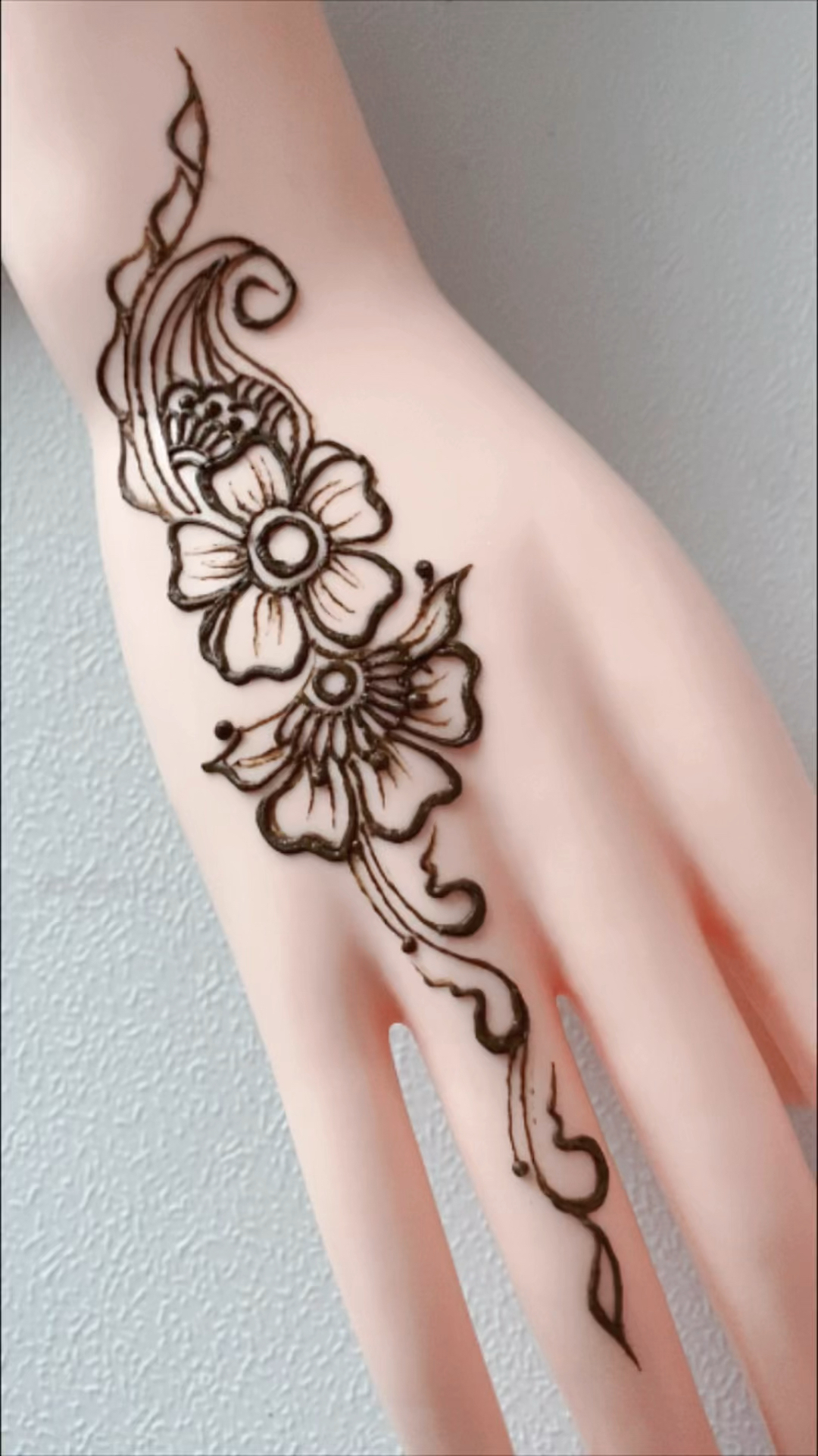 海娜手绘手背图案分享