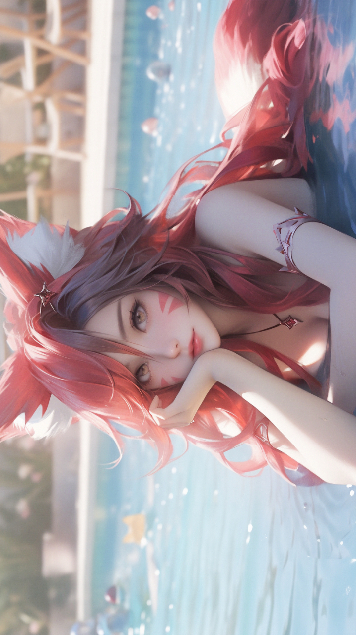 阿狸:请宠爱我吧! #动漫经典场面# #英雄联盟# #二次元美图