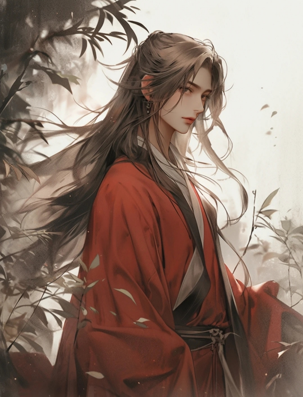 古风红衣少年,意气风发