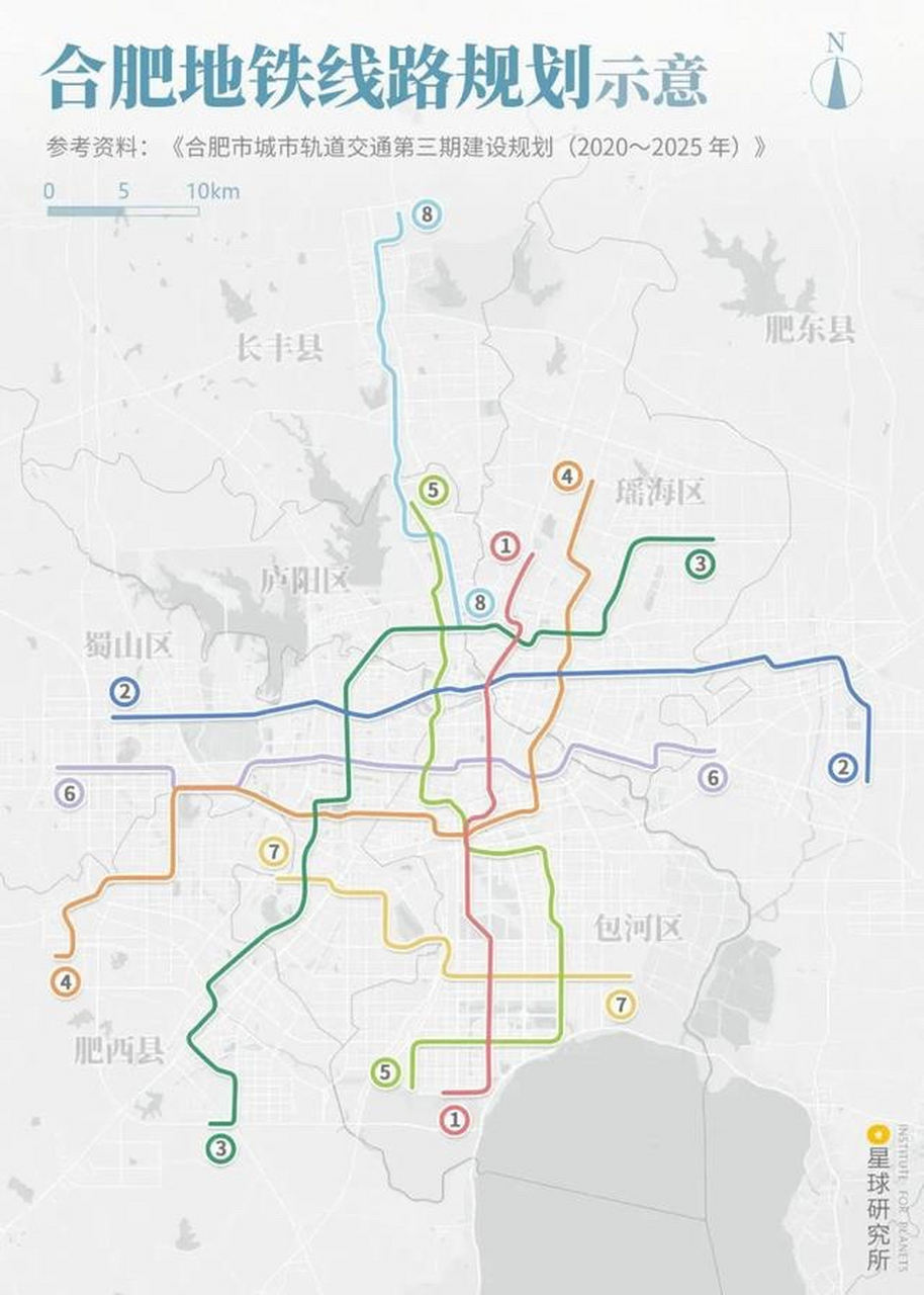 2022年合肥地鐵以170公里里程排名全國第十九.