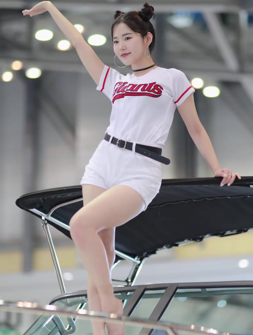 船展模特洪智恩,俏丽可爱,美丽动人