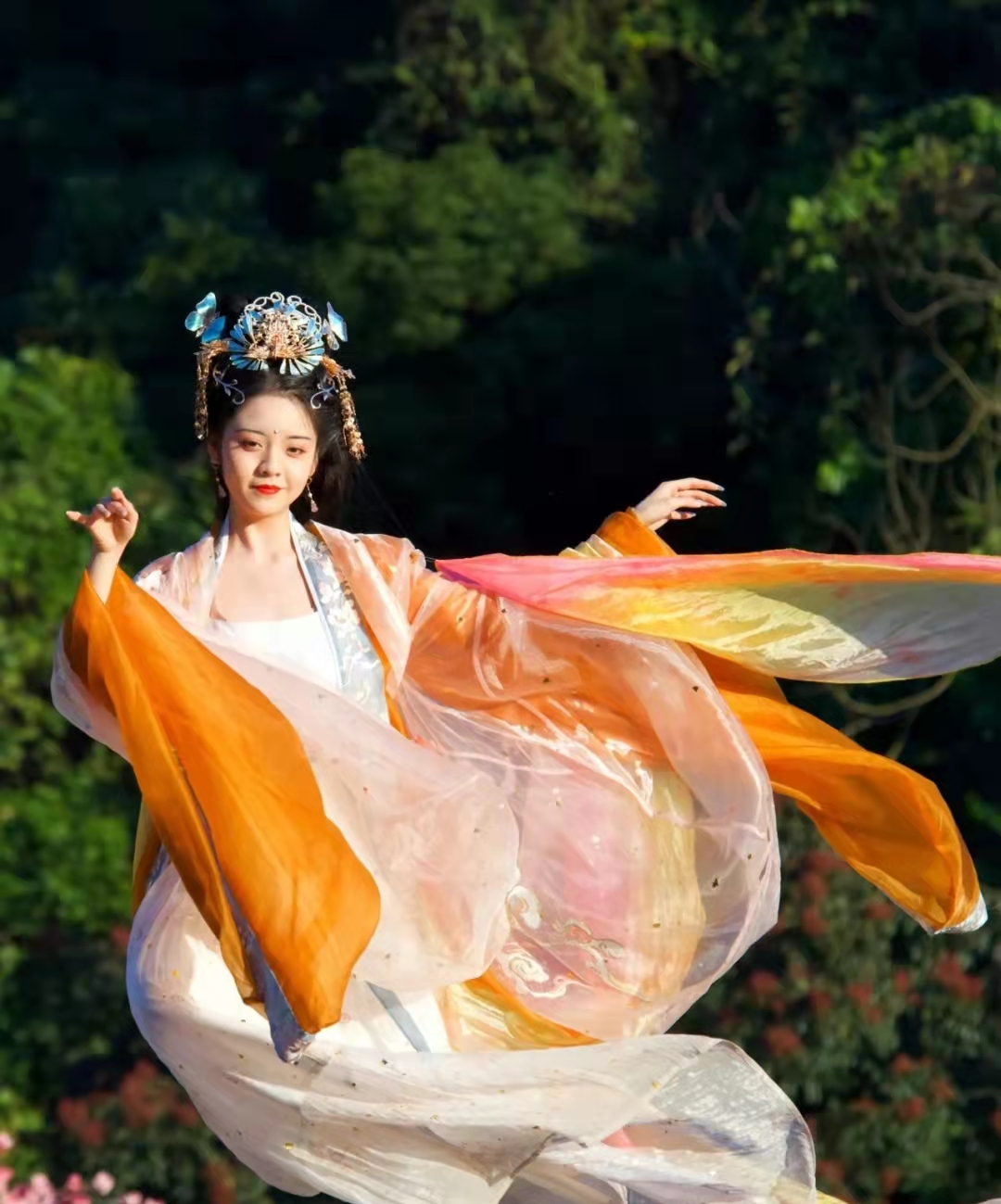 穿汉服上天能有多美?仙气天花板"妈妈,我看见天上的仙女了!