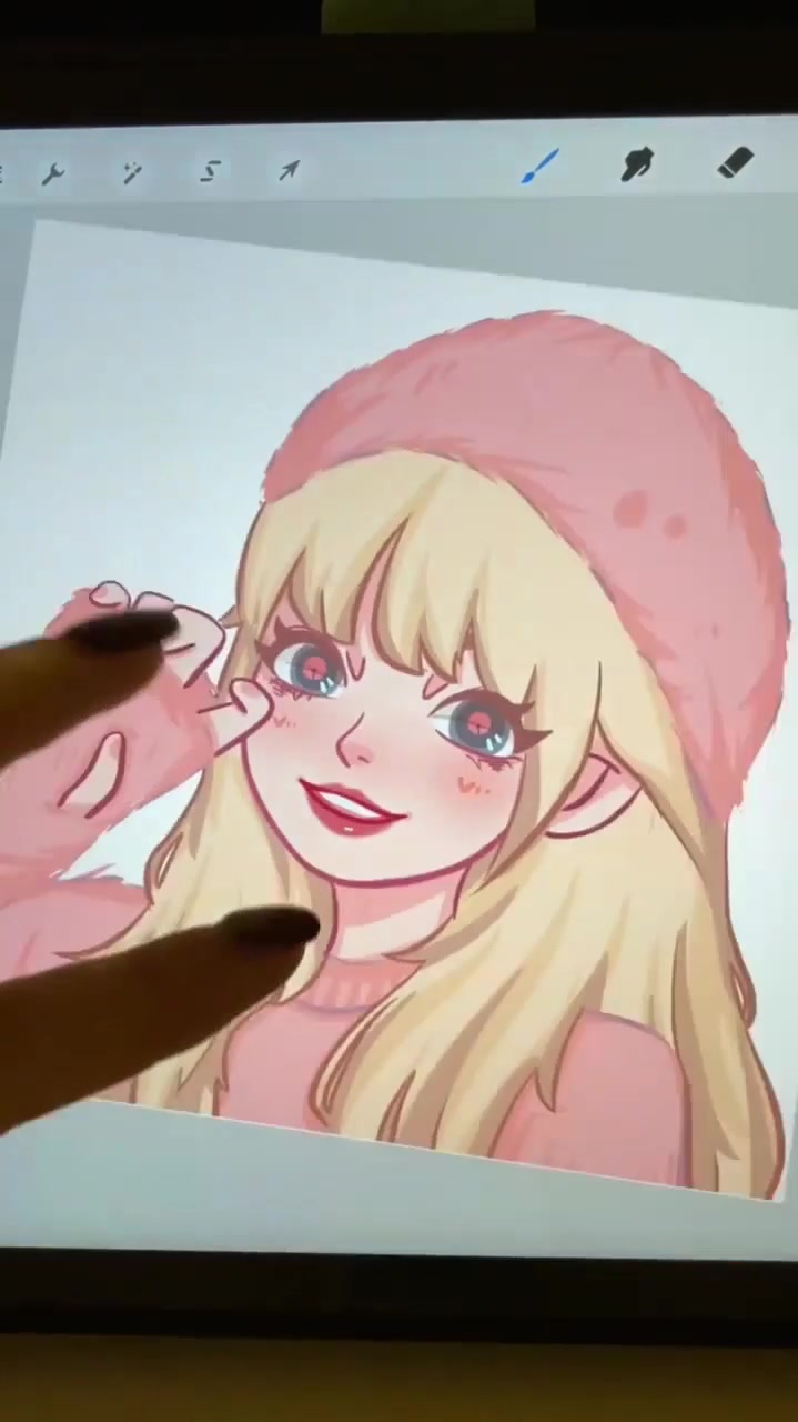 卡通头像 人物腮红绘画过程