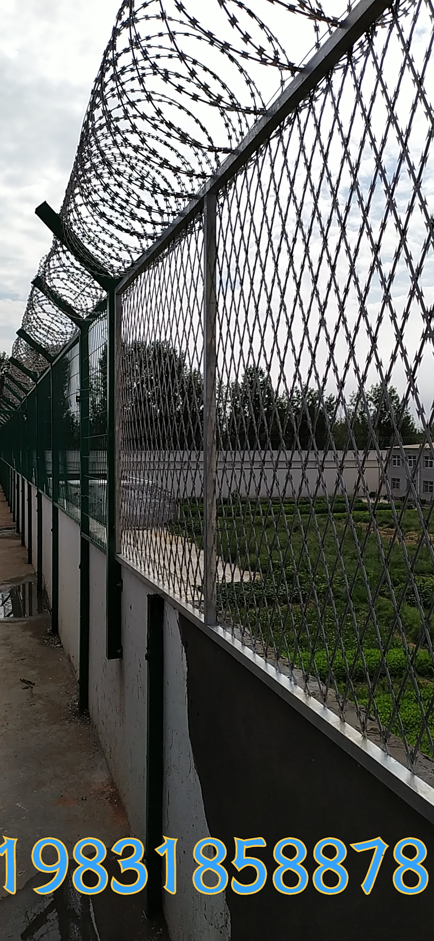 巡逻道蛇腹型刀刺网 看守所蛇腹型铁丝网 戒毒所刀片刺网 刀刺网