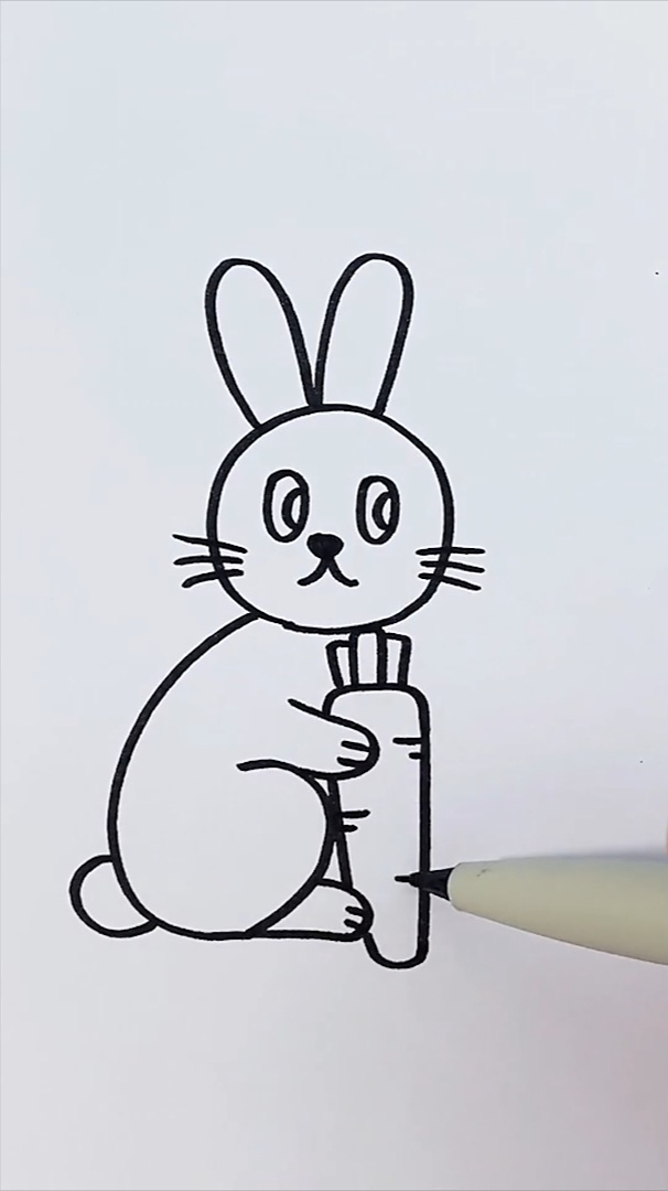 用数字0123画一只偷萝卜的小兔子教程-度小视