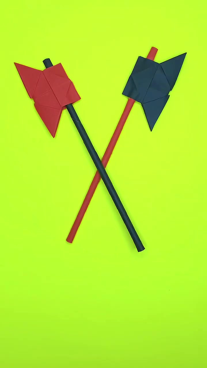 斧头来啦手工折纸折纸斧头