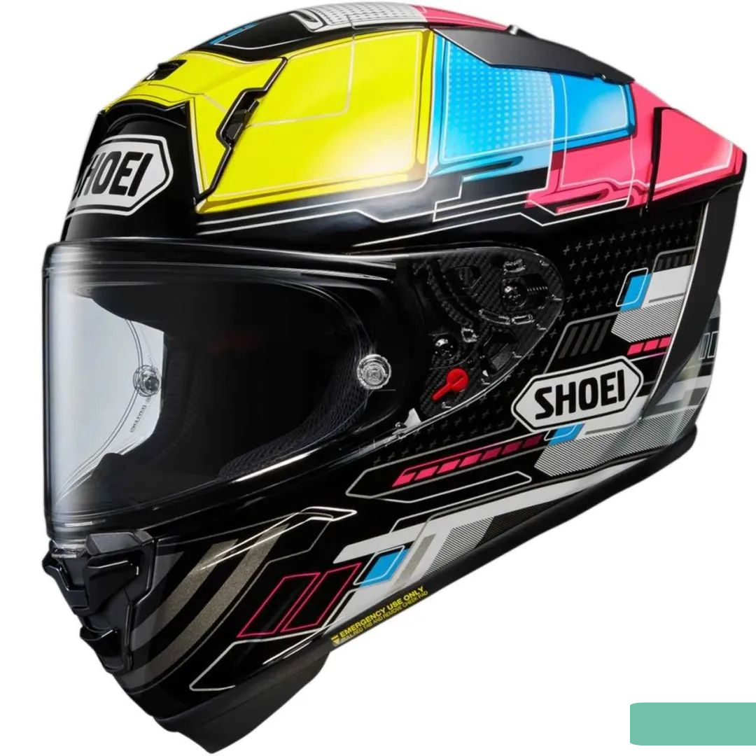 shoei发布x15新花色proxy,色彩鲜艳的几何图案