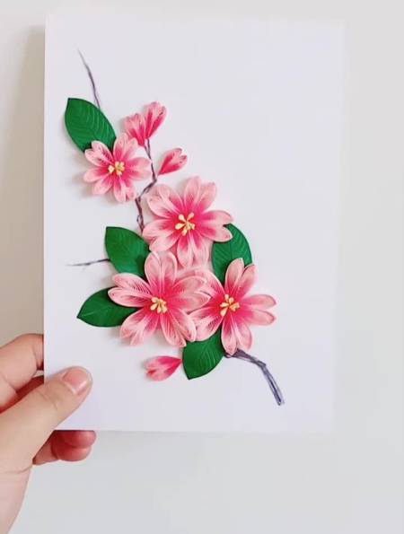 衍纸樱花2我的衍纸作品集衍纸樱花衍纸时光-度小视