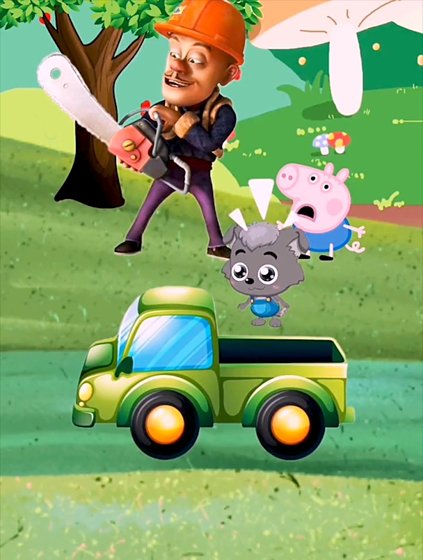 光头强再砍树就把你的车扔了结果小灰灰变身真扔了