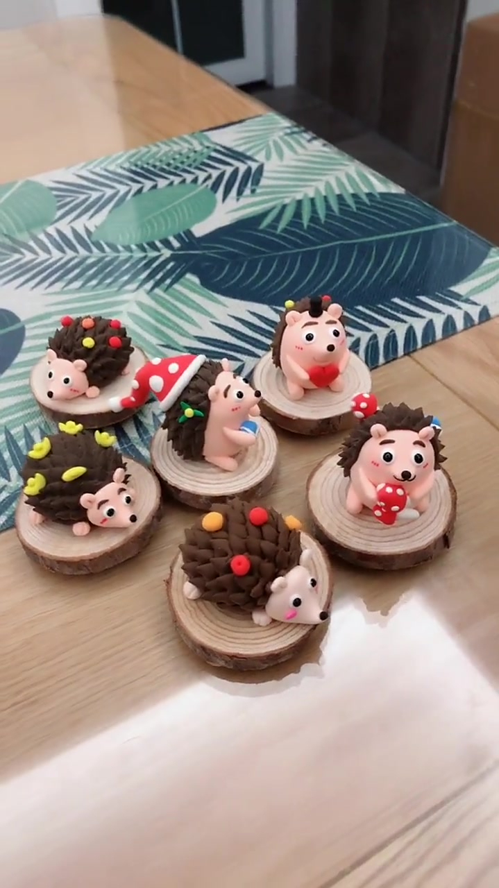 可爱的小小小刺猬,粘土教程-度小视