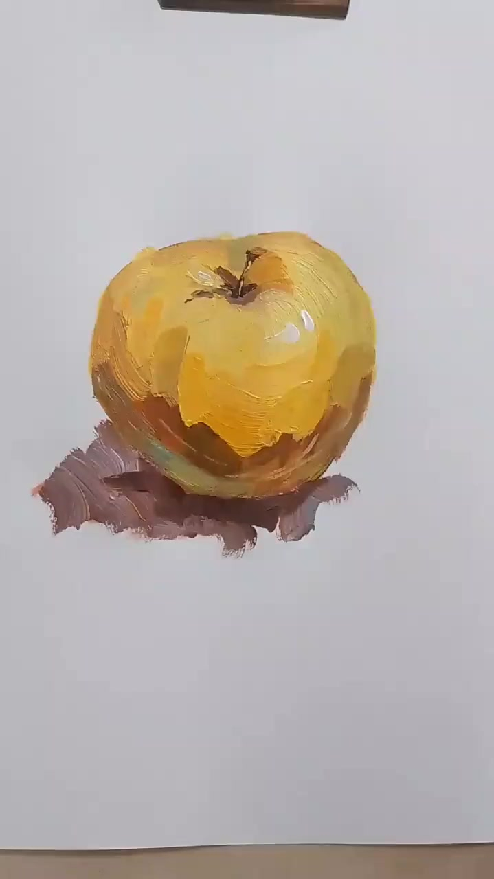 水粉苹果的画法与调色图片