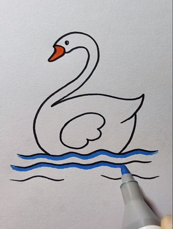 数字2画白天鹅,适合三到五岁小朋友学习-度小视