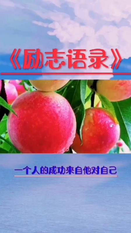 只有无怨无悔的付出才能享受甘美的果实