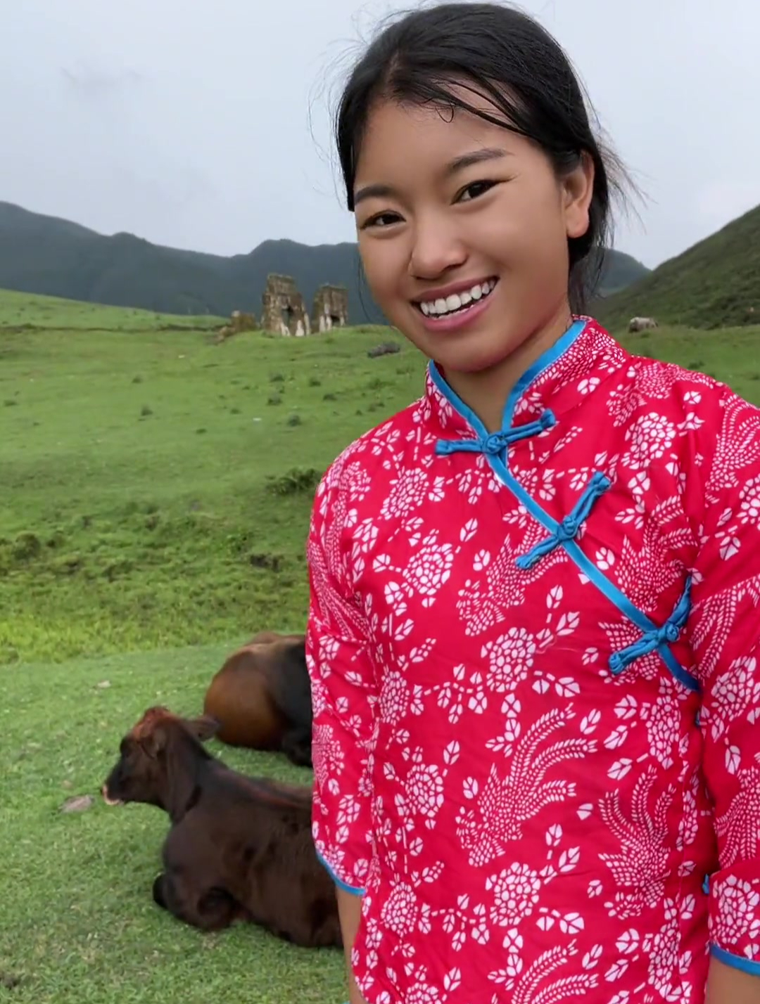 贵州女孩放牛的生活放牛娃抖音乡村生活家