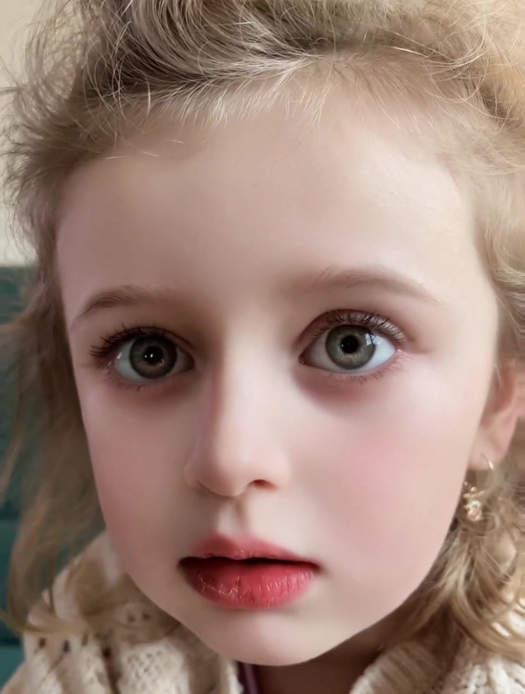 绿眼睛的法国妹妹,一个很调皮的小女孩