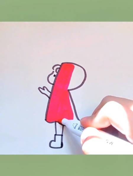 用字母r画小女孩一学就会的人物画法创作灵感