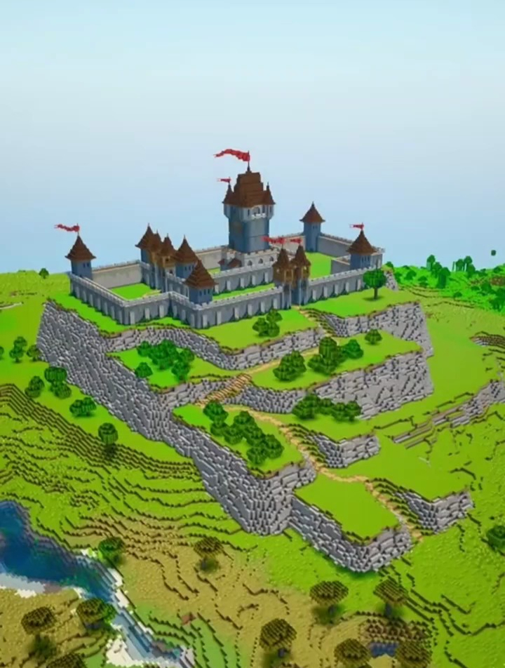 我的世界建筑,新手城堡我的梦想