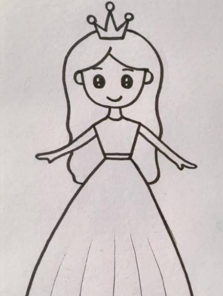 简单绘画最简单的公主画法