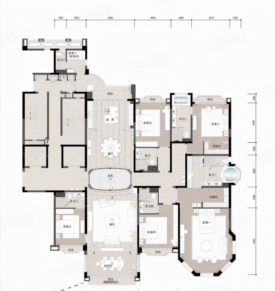 400平米奢华大平层户型