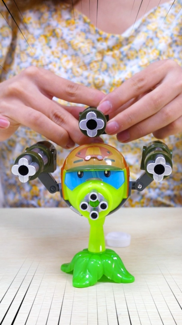 植物大战僵尸加特林豌豆炮玩具-度小视