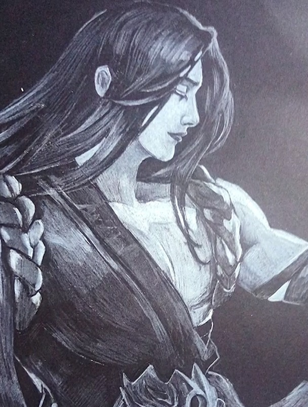 王者荣耀 橘右京 橘右京修罗 粉笔画