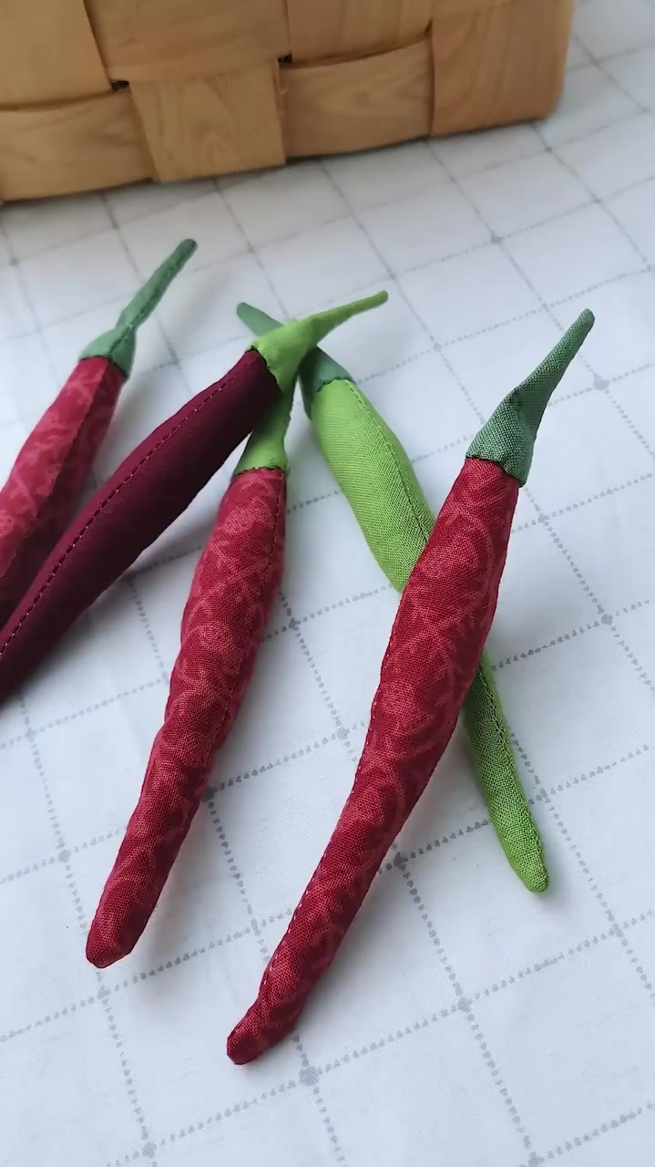 手工diy火辣小辣椒布艺手工