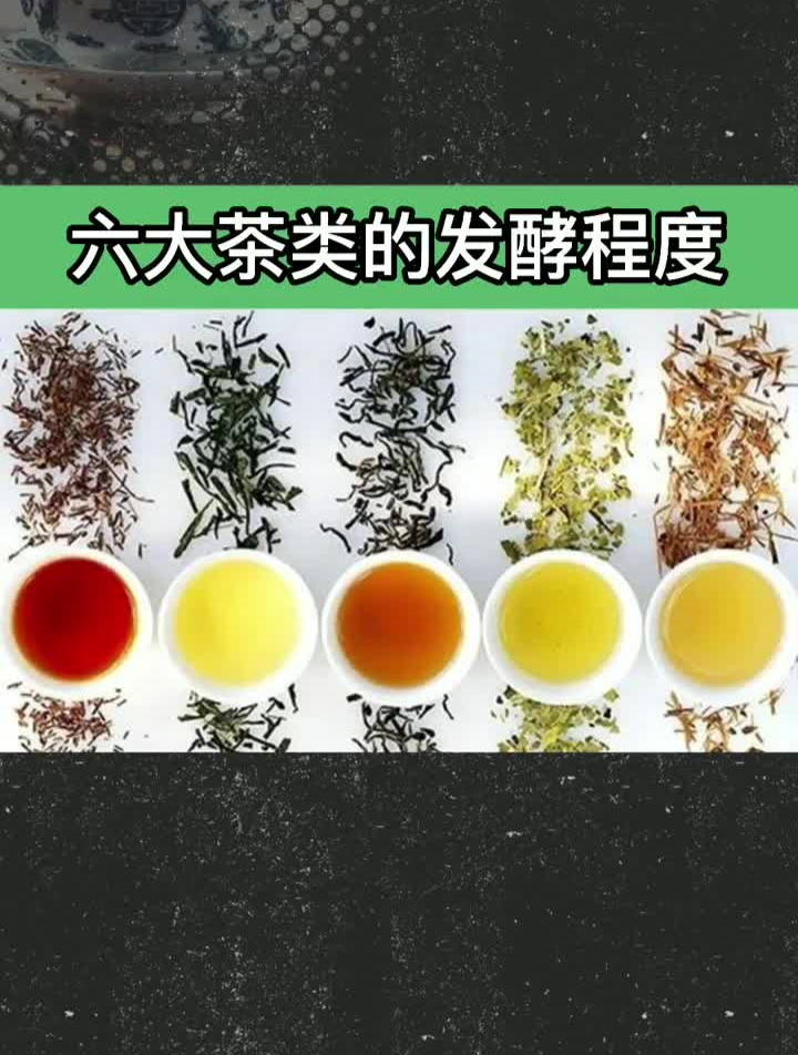 来学习下六大茶的发酵程度茶知识茶生活