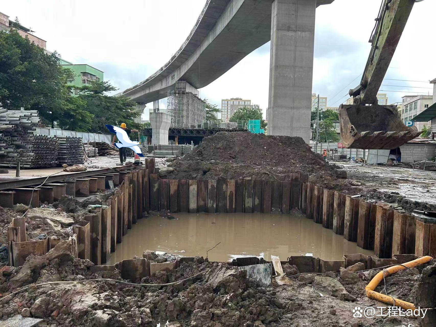 钢筋混凝土板桩围堰图片