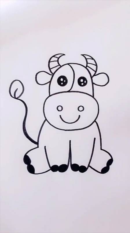 本命年的宝宝都是这么画牛的