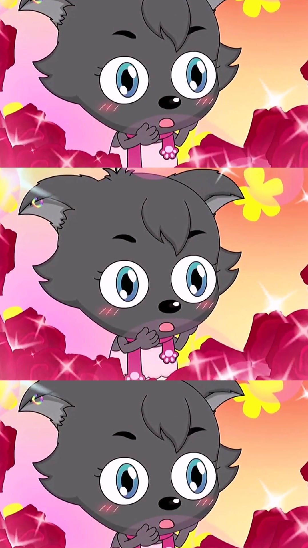 见到小灰灰的那刻小香香脸上挂满了笑容