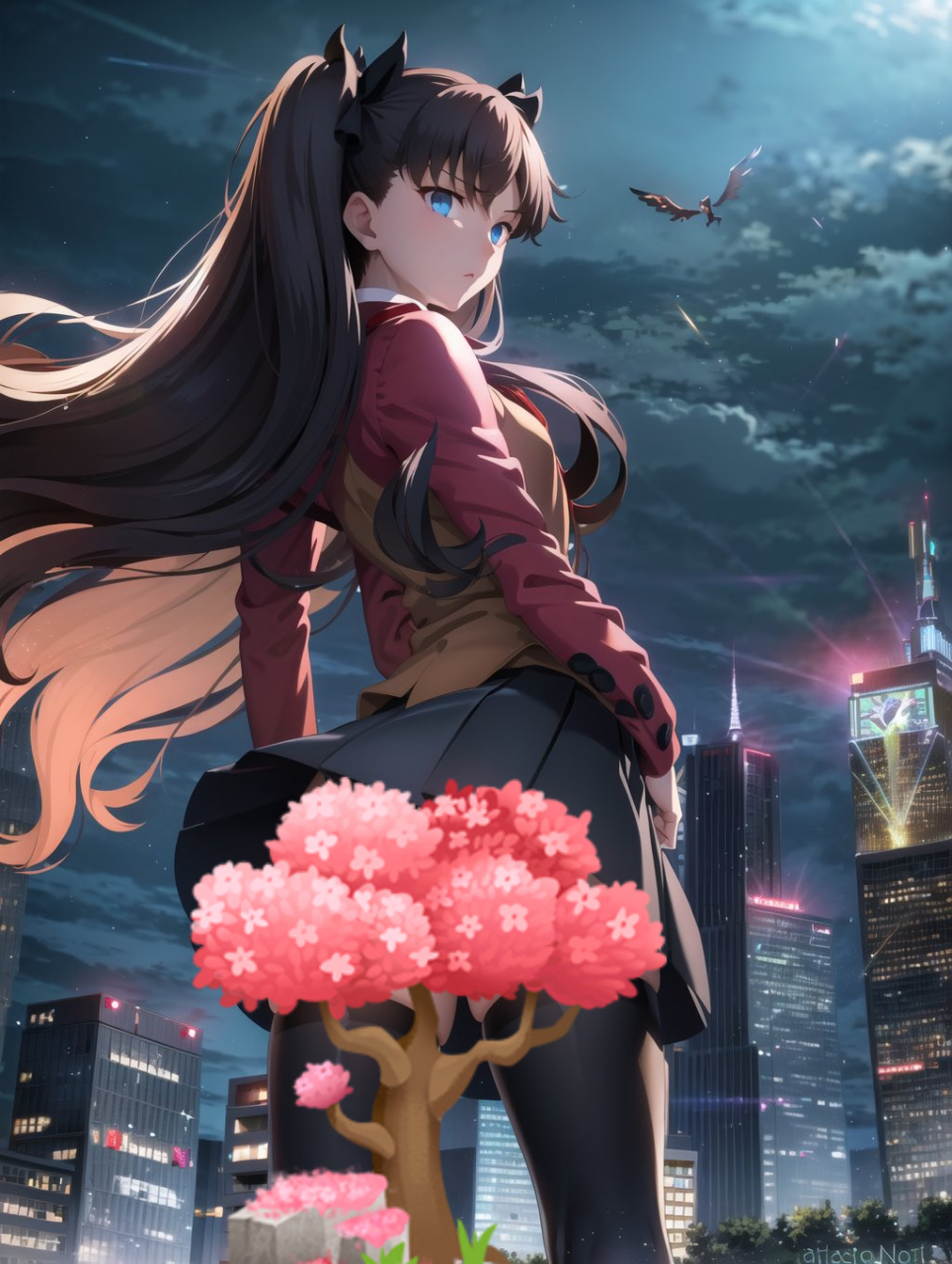 「fate」远坂凛[滑稽]#远坂凛# #fate# #ai绘画